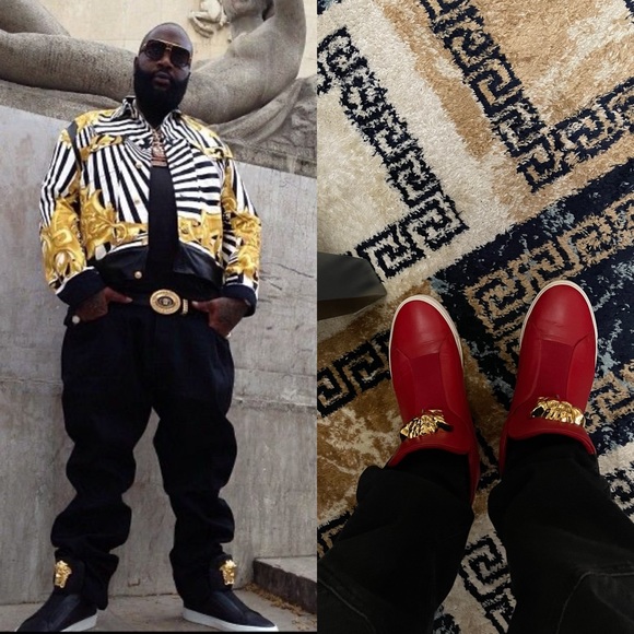 Hightop Cardinal Red/Gold Medusa head Versace sneakers - Picture 12 of 16